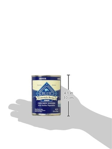 Blue Buffalo Homestyle Recipe Senior Wet Dog Food, Made with Natural Ingredients, Chicken Dinner with Garden Vegetables, 12.5-oz. Can