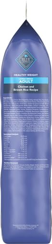 Blue Buffalo Life Protection Formula Healthy Weight Large Breed Adult Dry Dog Food for Weight Control, Made with Natural Ingredients, Chicken & Brown Rice Recipe, 30-lb Bag