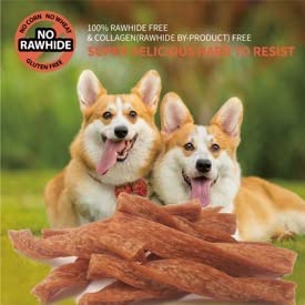 LuvChew Chicken Dog Chew Twist Sticks, Puffed Human Grade Chicken Dog Treat Sticks, Rawhide Alternative, Easy to Digest 20pcs/Pack