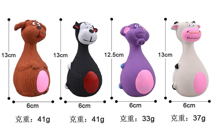 Big Belly Cartoon Animal 2 Pack Squeaky Dog Cat Pet Toys, Grind Teeth Dog Cat Pet Toys, Chew Dog Cat Pet Toys, Interactive Dog Cat Pet Toys…