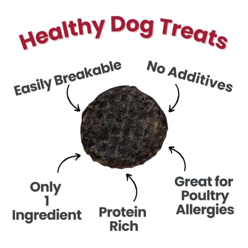 Farm To Pet - Dog Training Treats - 4 oz Beef Chips, Single Ingredient, Lean, All Natural, Healthy Treats for Small, Medium, Large Dog Breeds, & Puppies, Made in USA
