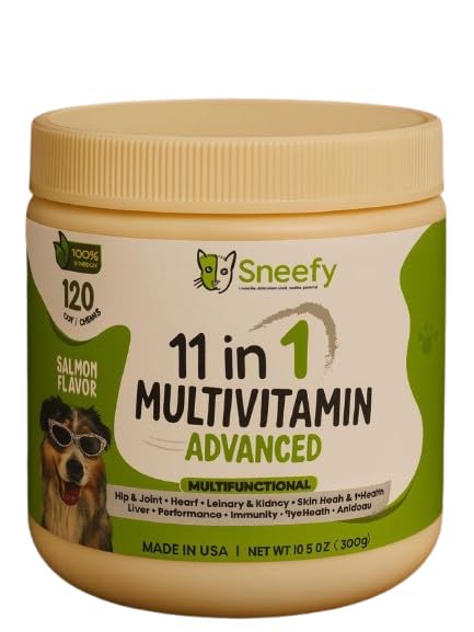 11 in 1 Multivitamin probiotic, Glucosamine,chondrotine for Dogs – Hip Soft & Joint Support Chews with MSM, Canine Joint Pain Relief Health LID Treats for All Breeds & Sizes 120 Count