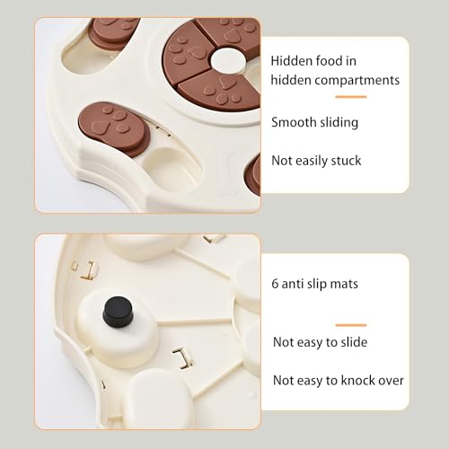 WOLNOBK Interactive Dog Puzzle Toy for Smart Large Small Medium Dogs to Keep Them Busy Training Chew,Cat Toys for Bored Indoor Adult Cats,Slow Feeder Dog Bowls Feeder Puppy Toys Essentials Pet Gift