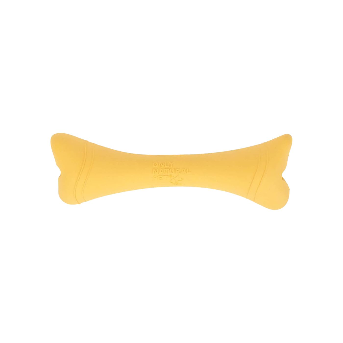 Only Natural Pet Rubber Boredom Buster Treat Stuffer Dog Toys - Interactive Stuffable Feeder Dispenser Fillable Durable Play Puppy Medium Large XS Chew Pup Hide Holder Easy Refill -BobbleBone/Yellow