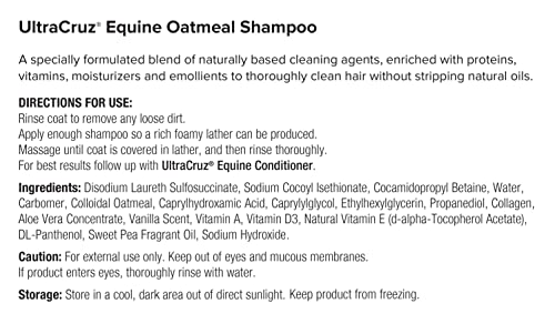 UltraCruz - sc-395309 Equine Oatmeal Horse Shampoo, 16 oz,white