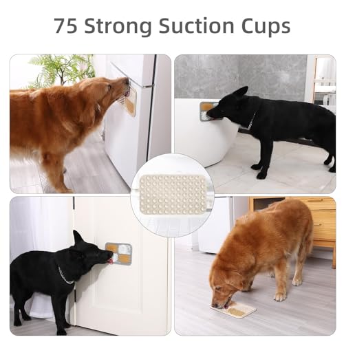 MateeyLife 2PCS Large Lick Mat for Dogs with Suction Cups, Slow Feeder Bowls, Cat Lick Mat for Anxiety Relief, Dog Toys to Keep Them Busy, Enrichment Toys for Bathing, Cat Licking Pad for Boredom