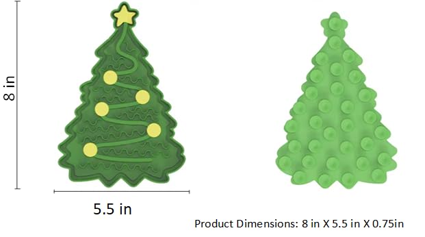 Jolly Tree Lick Mat - Holiday Slow Feeder for Pets, Green