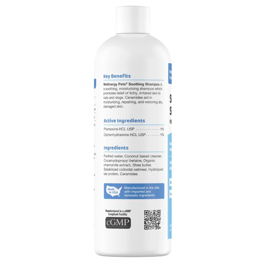 Wellnergy Soothing Shampoo for Itchy Skin Dogs and Cats(16 oz)