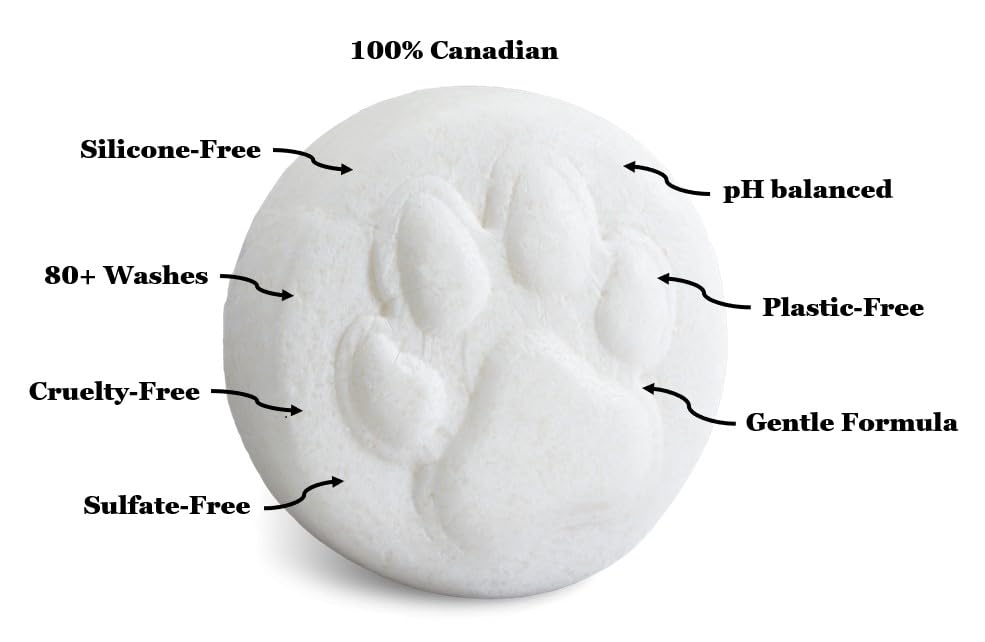 Jack59 Dog Grooming Bar with Conditioners for Skin - Organic, Vegan, pH Balanced, All-Natural Shampoo and Bath Bar for Puppies and Dogs, Gee Your Dog Smells Terrific, 80g