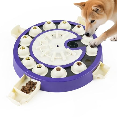 Dog Puzzle Toys 3 Levels, Interactive Cognitive Toy for Smart Dogs, Food Puzzles Game for IQ Training Brain Mental Stimulation, Slow Feeder Treat Dispenser for Large Medium Small Dogs