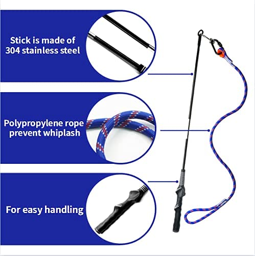 YINOR Flirt Pole for Dogs-Interactive Lures Durability Rope,Chase and Tug of war Puppy Toy，Outdoor Dog Agility Training Equipment Plush，Teaser Chew Pet Kits for Small Medium Dogs