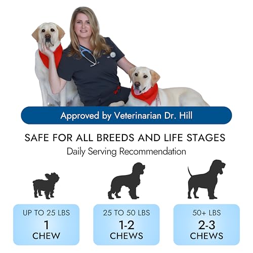 Pet Vet Calming Chews for Dogs – Dog Anxiety Relief (Beef Liver Flavor 60 Chews) – Stress Relief, Dog Supplements for Hyperactive & Anxious Dogs – Dog Anxiety Chews for Relaxation, Dog Care Products