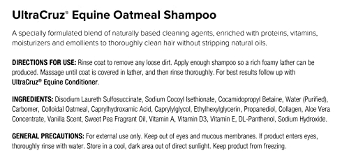 UltraCruz - sc-395309 Equine Oatmeal Horse Shampoo, 16 oz,white