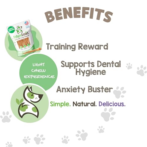 Nature Gnaws USA Turkey Tendons for Dogs (4oz) - Delicious Grain Free Reward Snack for Small, Medium & Large Breeds - Premium Natural Dog Chew Treats