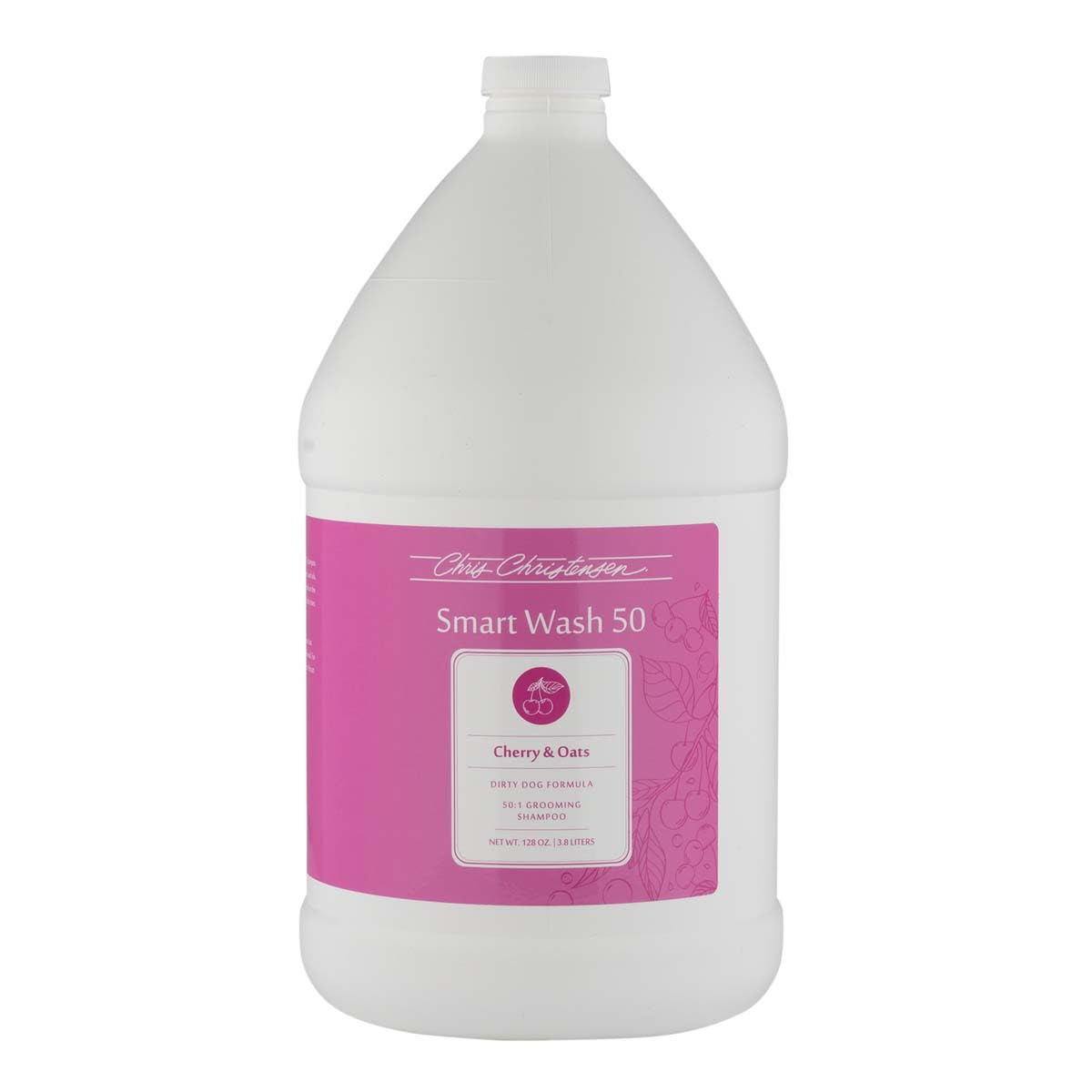 Chris Christensen SmartWash50 Ultra Concentrated Dog Shampoo, Makes up to 50 Bottles, Groom Like a Professional, Delightfully Fragranced, Suitable for All Coats, Made in The USA (Cherry Oats)