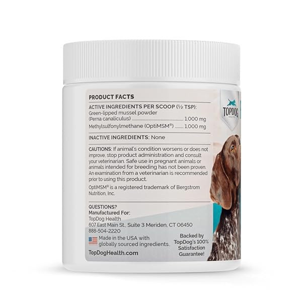 Flexerna Essentials Powder - Joint Supplement for Dogs - New Zealand Green Lipped Mussels for Dogs with MSM - Omega 3 Supplement with Glucosamine Chondroitin - A Whole Food Dog Joint Supplement Powder