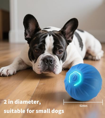 Interactive Dog Toys, 2025 lnteractive Dog Toys Moving Dog Toy Rechargeable Active Moving Pet Plush Toy Keep Pets Busy, Puppy Toys Talking Jumping Music Ball for Small Medium Large Breed