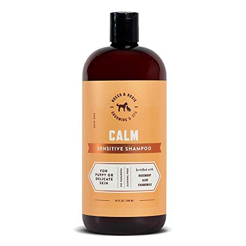 Rocco & Roxie Supply Co. Dog Shampoo and Conditioner - Soothe Oatmeal Shampoo for Itch Relief, Calm Hypoallergenic Shampoo for Sensitive Skin, and Shine Argan Oil Pet Wash - Puppy Bathing Supplies