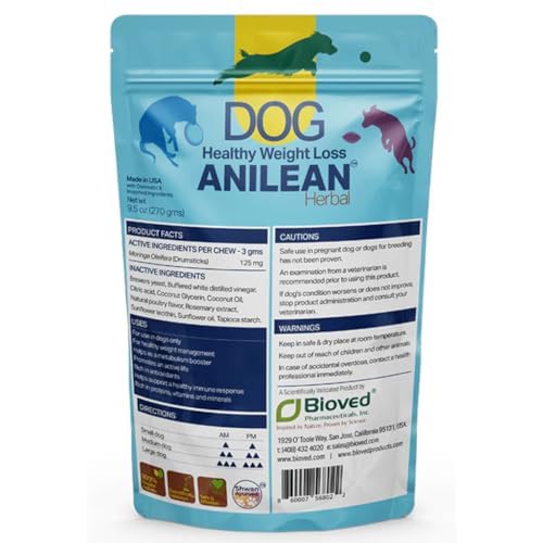 ANILEAN Dog Chews for Healthy Weight Management. Helps as a Metabolism Booster and Support a Healthy Immune Response., Brown