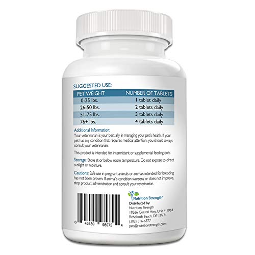 Nutrition Strength Vitamin E for Dogs, Promote Cardiovascular Health, Support Cell Membranes, Vitamin E Complex to Boost Dog Immune System Plus Zinc, Selenium, Folate, Salmon Oil, 120 Chewable Tablets