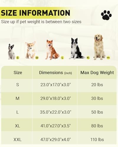 NUPIDA Dog Bed for Crate for Medium Large Sized Dog, Machine Washable Bed Plush Pet Kennel Pad with Non-Slip Bottom, Pet Sleeping Mat, 35x23 Inch, Dark Gray