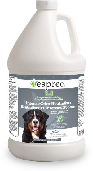 Espree Intense Charcoal Odor Neutralizer Dog Shampoo & Conditioner, Eliminates Stubborn Dog Odors, Plant Based Ingredients, 2 in 1, Charcoal-Infused Odor Neutralizer for Dogs, Cruelty-Free, Gallon
