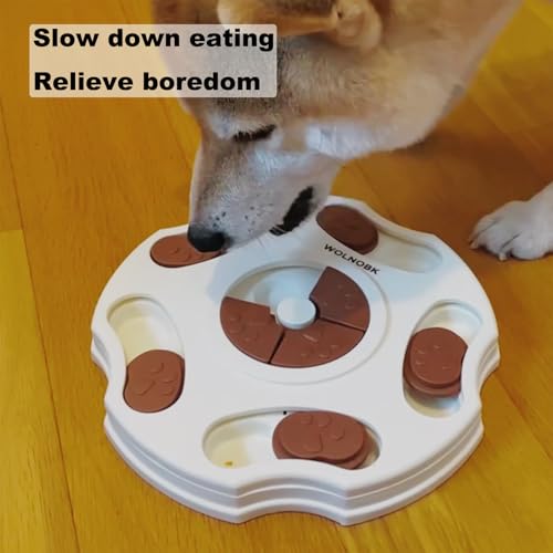 WOLNOBK Interactive Dog Puzzle Toy for Smart Large Small Medium Dogs to Keep Them Busy Training Chew,Cat Toys for Bored Indoor Adult Cats,Slow Feeder Dog Bowls Feeder Puppy Toys Essentials Pet Gift