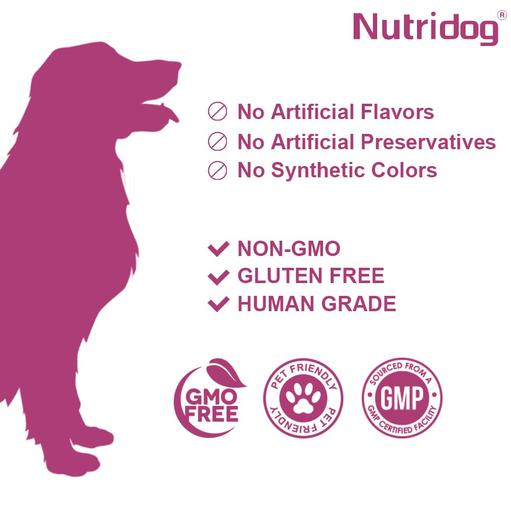 NutriDog No Poo Chews for Dogs - 120 Ct Chicken Flavor - Coprophagia & Stool Eating Deterrent with Probiotics, Digestive Enzymes & Breath Aid - Stop Dog Poop Eating - Gut Health (Chicken)