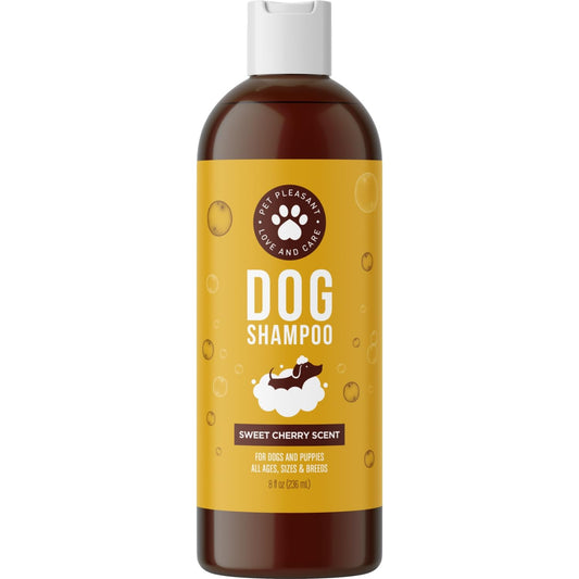 Soothing Oatmeal Shampoo for Dogs - Cleansing and Moisturizing Aloe & Oatmeal Dog Shampoo for Smelly Dogs of all Ages & Breeds - Gentle Sulfate and Paraben Free Dog Wash Made in USA (Sweet Cherry)