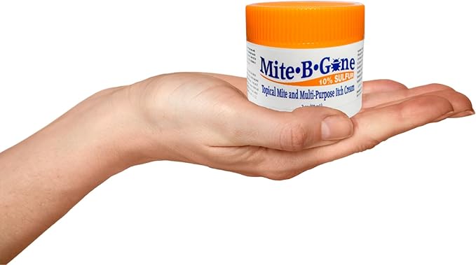 Mite Cream & Bite Relief - 10% Natural Blend Sulfur Cream for Multi-Purpose Bites, Redness, Itching, & Irritation | Safe for Kids and Adults | Fast & Effective for All Skin Types| 2oz