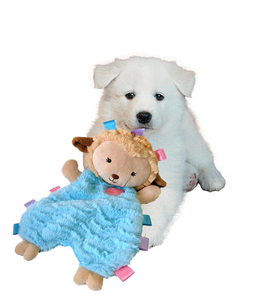 SPOT Soothers- Tabbie Lambie Dog Toy-Separation Anxiety Toys for Dogs, Stuffing Free, Scented with Calming Lavender Fragrance Beads to Safely Calm and Relax Dogs and Puppies, 8in