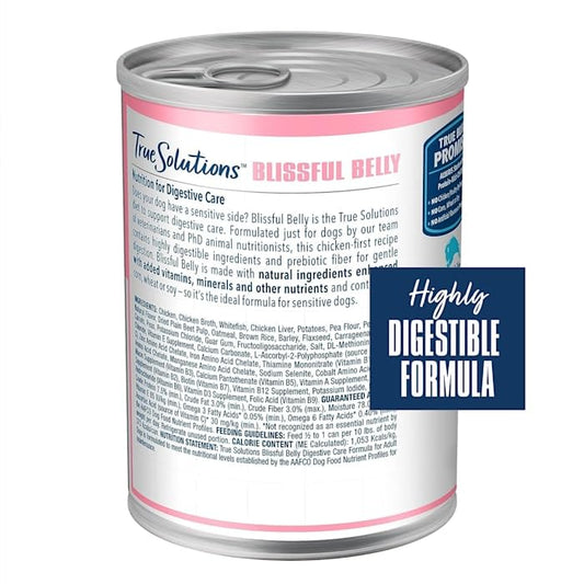 Blue Buffalo True Solutions Digestive Care Wet Dog Food for Adult Dogs, Made with Natural Ingredients, Chicken, 12.5-oz. Cans (12 Count)