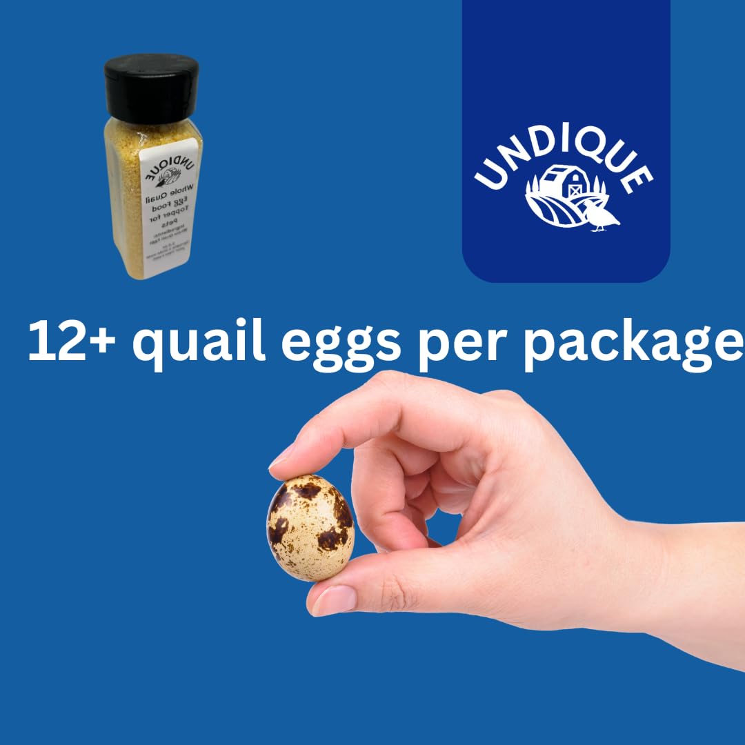 Undique Quailicious Boost Pet Food Enhancer - Healthy Dog Food Topper with Whole Quail Eggs - Pet Health Supplements for Energy, Immune Function, Shiny Coat & Skin - Omega-3 & Omega-6 Rich