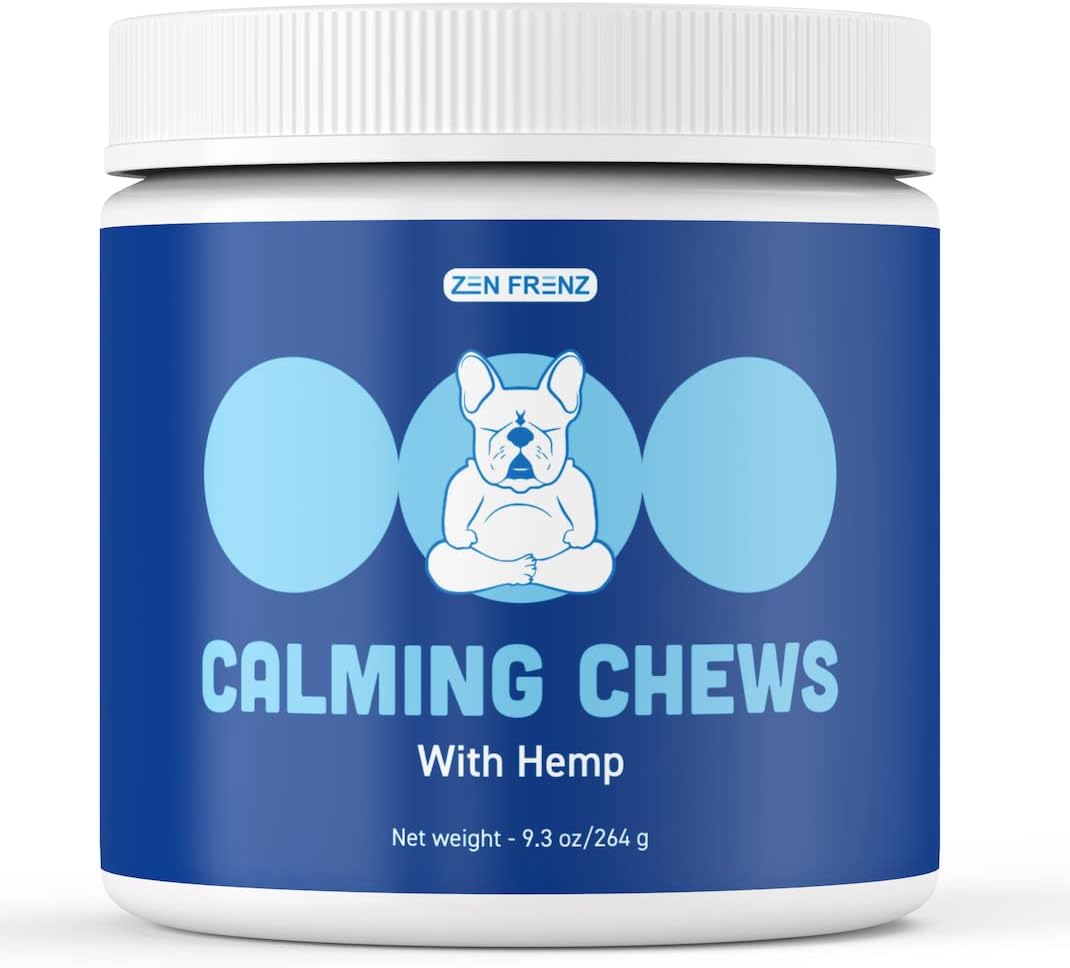 Zen Bites - Calming Chews for Pets - 120 Count - Organic Hemp Treats for Dogs & Cats - Stress Relief - Promotes Relaxation - Thunderstorms - Fireworks - Travel Friendly