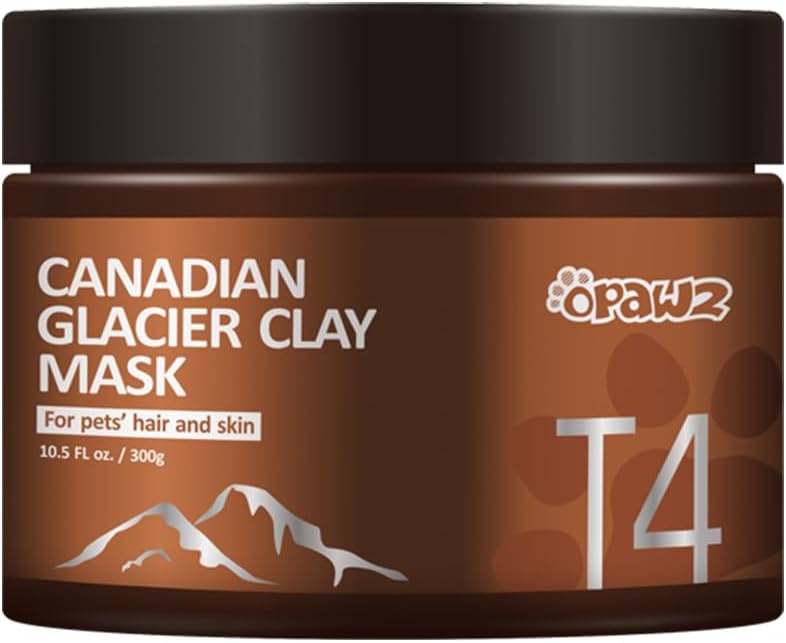 OPAWZ Canadian Glacier Clay Mask, Dog Shampoo and Conditioner Mask, Dog Skin Treatment for Sensitive Skin, Itching, Allergies, Dandruff, Coarse and Strong Odors
