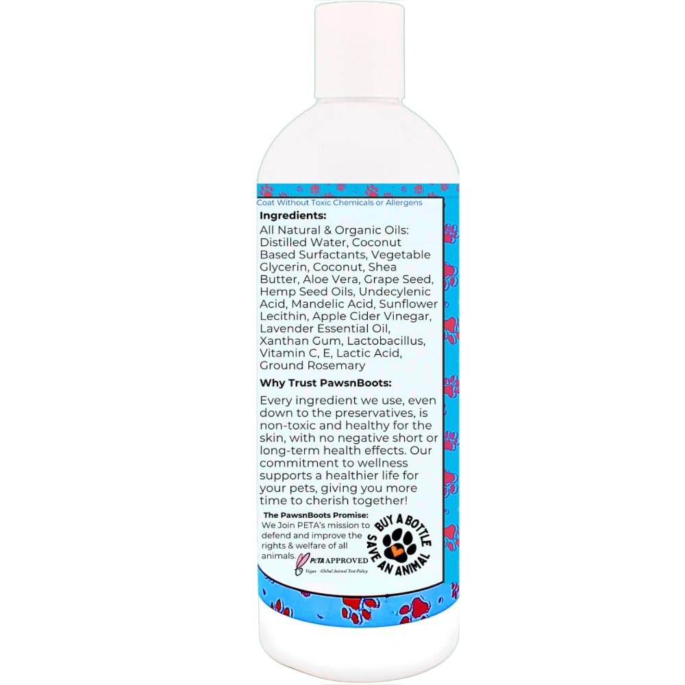 Pet Flea & Tick Treatment Shampoo, Coat Armor - 100% Organic, All-Natural & Non-Toxic to Pets. Fast Relief for Dry, Itchy, Sensitive Skin. Tearless, Odor Controlling, Lavender, Made in USA 16oz