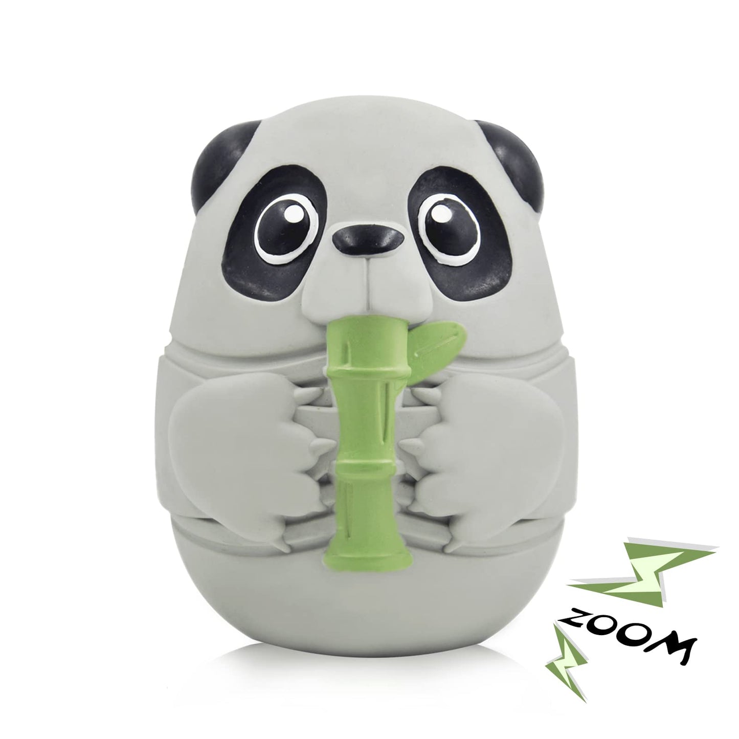 PINECONA Dog Chew Toys for Aggressive Chewers, Tough Dog Toys for Large Medium Dogs Nearly Indestructible Squeaky with Side Bristles Teeth Cleaning Natural Rubber Milk Flavor