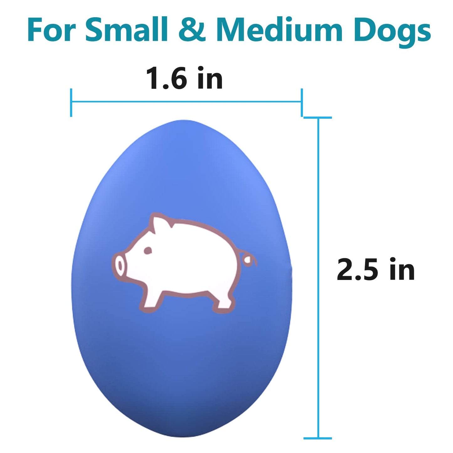 Squeaky Dog Toys, [8 Pack] Latex Squeaker Bouncy Egg for Small Medium Pets Puppies, 2.5” Soft Animal Rubber Interactive Fetch Ball Set