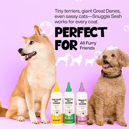 ROOFUS THE DOG Probiotic Pet Shampoo 1 Pack - Snuggle Sesh Dog Shampoo for Conditioner, Moisturizing & Itching - Hypoallergenic Shampoo for Hydrating & Cleansing