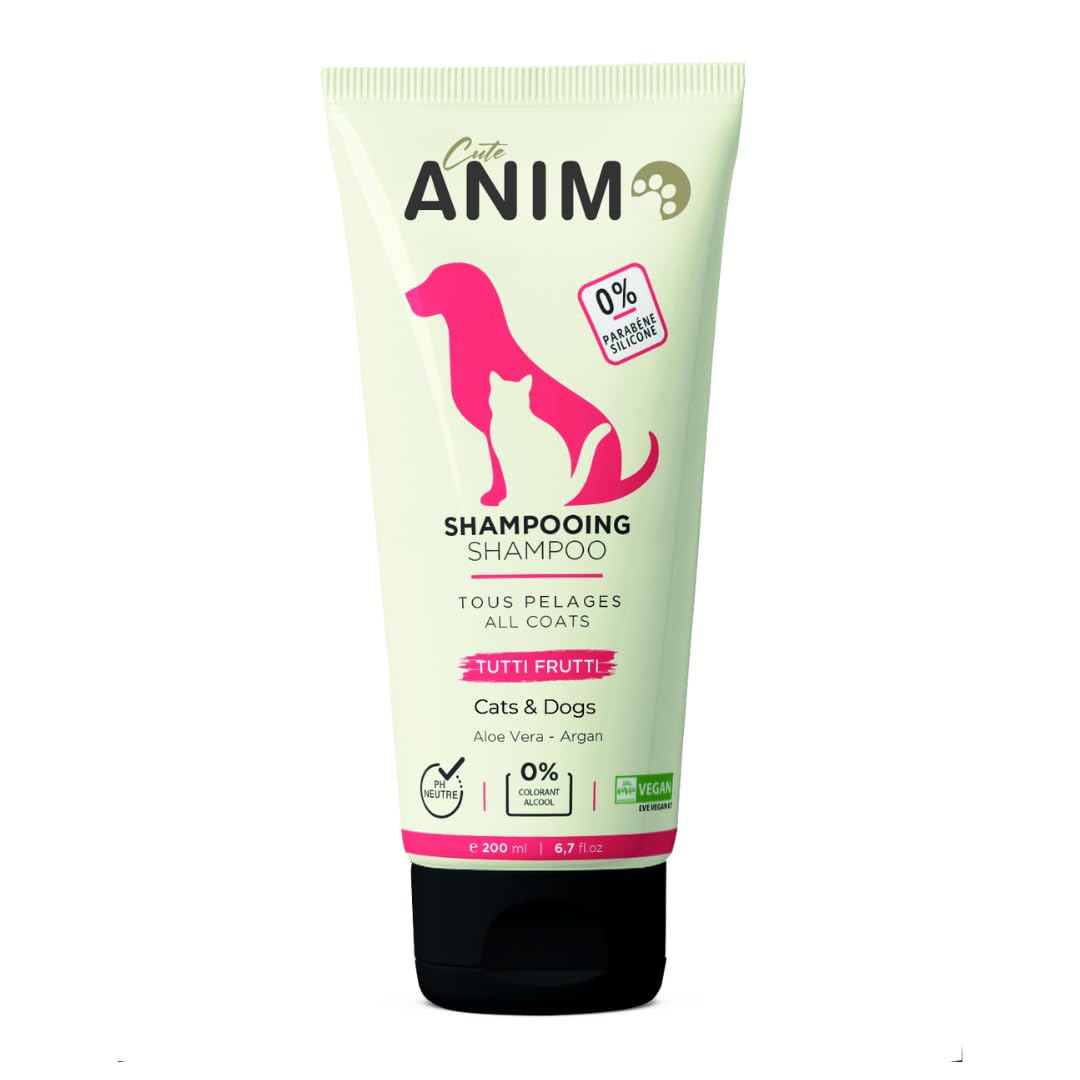 Hypoallergenic Pet Shampoo & Conditioner for Cats and Dogs, 200 ml, with Organic Moroccan Argan Oil, Natural, Paraben Free, Cruelty Free (Anti-Itch)