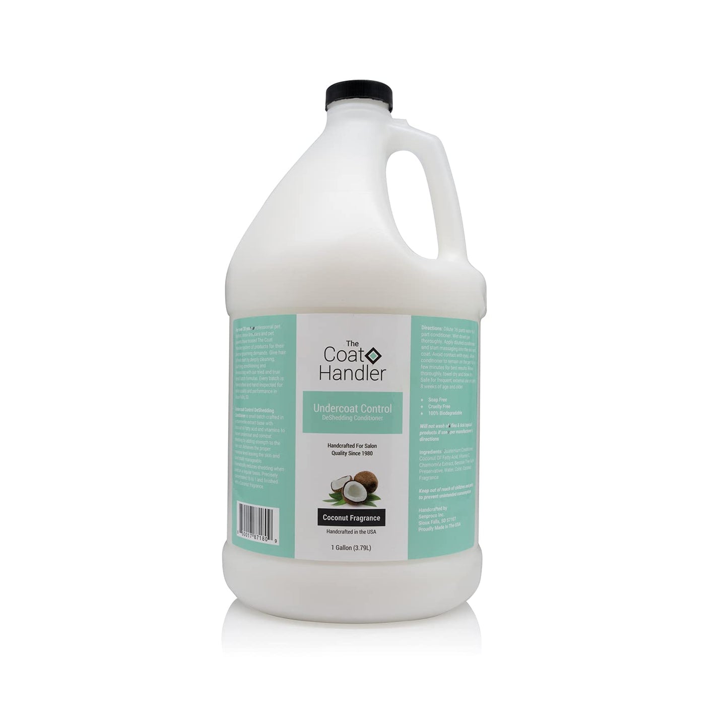 The Coat Handler Undercoat Control Deshedding Shampoo and Conditioner Coconut Bundle - All Natural Ingredients, Combats Shedding and Loosens Undercoat Hair, Coconut Oil and Vitamin Infused