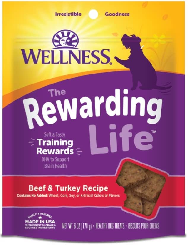 Petlewa Wellness-Wellbites Natural Grain Free Soft Dog Treats, 5 Flavor (Beef & Turkey, Chicken & Venison, Chicken & Lamb, Turkey & Duck, Lamb & Salmon) 6 oz