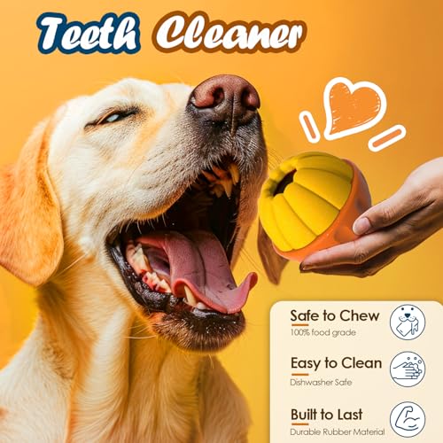 TRHEAVNIC Indestructible Dog Toy for Aggressive Chewers - Interactive Treat Puzzle Dispenser for Mental Stimulation - Freezable Chew-Proof Teething Toy for Small Medium Large Sizes
