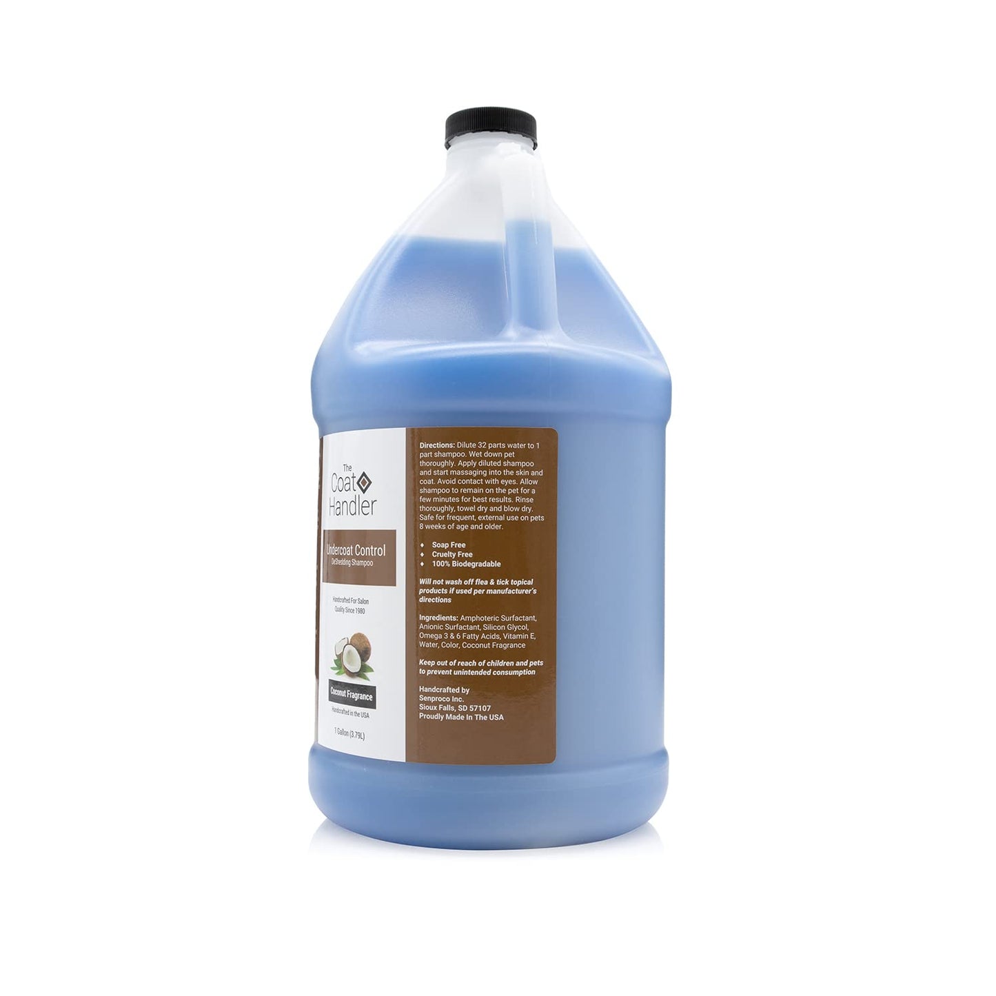 The Coat Handler Undercoat Control Deshedding Shampoo and Conditioner Bundle - All Natural Ingredients, Combats Shedding and Loosens Undercoat Hair, Coconut Oil and Vitamin Infused