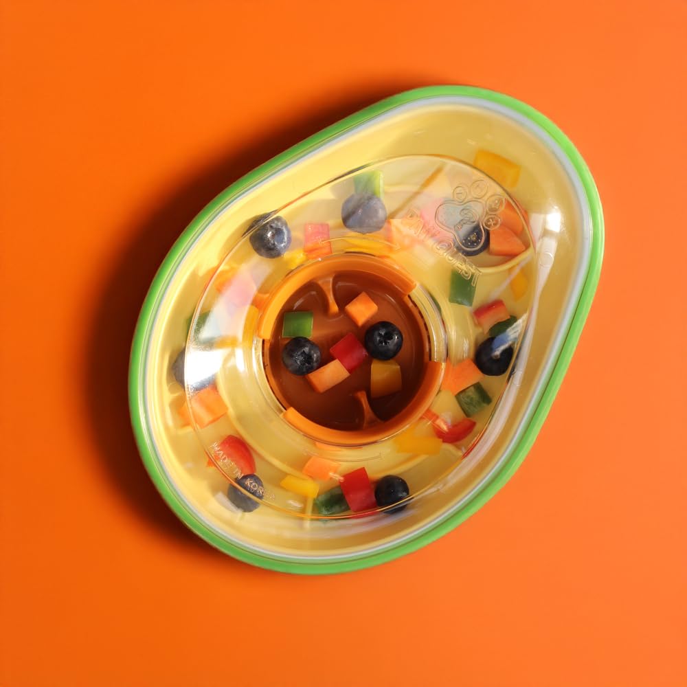 PAW QUEST Avocado Non-Spill Treat Dispensing Wobble Toys for Dogs