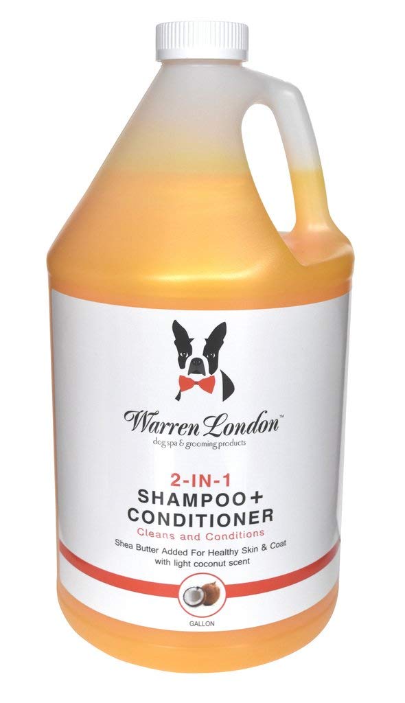 Warren London 2in1 Pet Shampoo and Conditioner for Dogs, Puppys, & Cats | Best Dog Shampoo and Conditioner for Dry Itchy Skin | Dandruff Shampoo for Dogs | Dog Shampoo Gallon Size