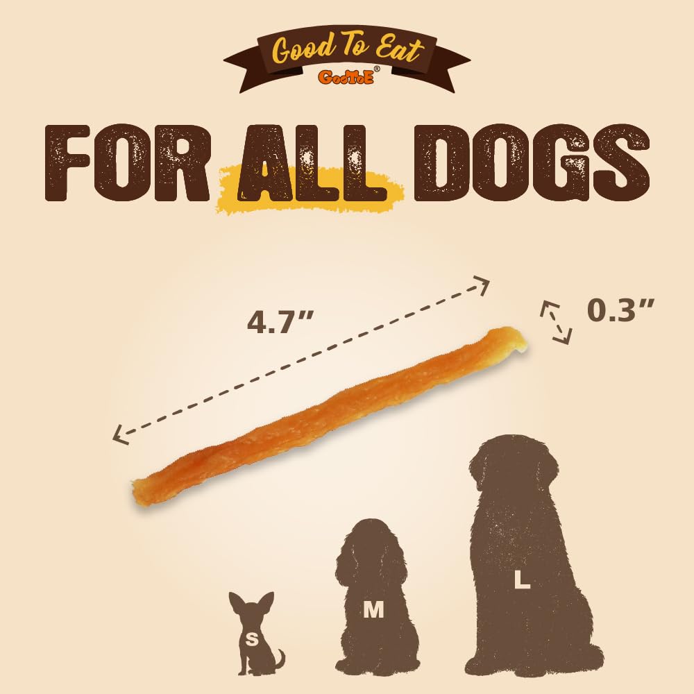 Gootoe Soft Turkey Tendon Stirip with Pumpkin 3oz, Chewy Snack, USA-Sourced Turkey Tendon, Premium Training Chews, Hypoallergenic, Reseal Value Bags, Ideal for Small & Senior Dogs