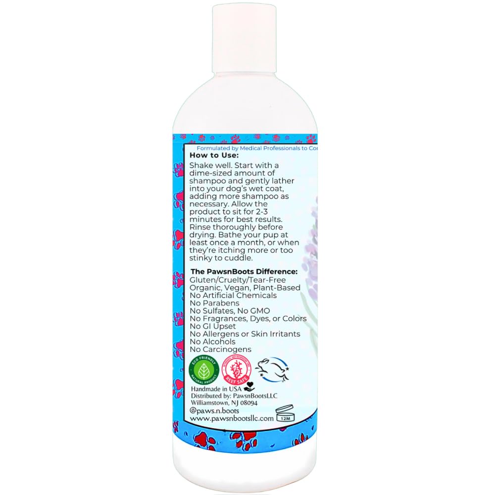 6-in-1 Dog Shampoo - Fast Relief for Allergies, Dry, Itchy, Skin. Premium & Beneficial Ingredients to Repair and Nourish The Skin/Coat. 100% Natural, Organic, Plant-Based, Lavender-Retriever