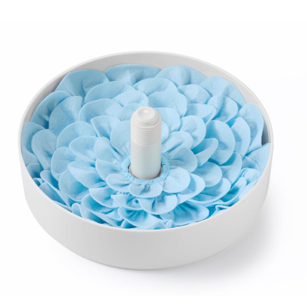 PetDreamHouse SPIN Blossom Soft Fabric Snuffle Mat for Dogs - Interactive Foraging & Slow Feeding Accessory, Mental Enrichment & Digestive Health, Durable Washable Felt, Safe Non-Slip, Pack of 2, Blue