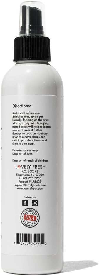 Dog Deodorizer Spray, All Natural Grooming Product with Oatmeal and Neem, Keep Your Dog Fresh and Itch Free Between Baths, Relieves Skin Irritation for Sensitive, Dry and Itchy Skin